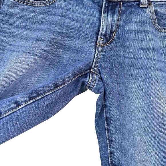 AEO Artist Blue Jeans Women’s Size 4 Light Wash Mid- Low Rise Stretch 5 Pockets - Picture 4 of 8